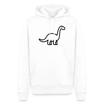 Brontosaurus - Männer Premium Bio Hoodie - Weiß - Vorne - Nico (187cm)