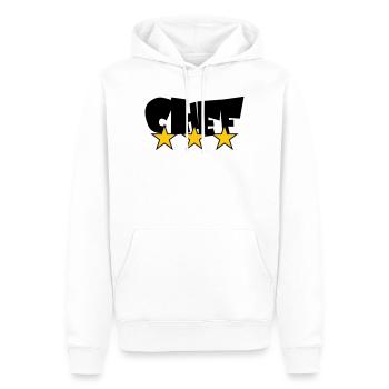 Chef Étoilé : Design 3 Étoiles Gastronomie - Sweat à capuche Premium bio Homme - blanc - Devant - Nico (187cm)