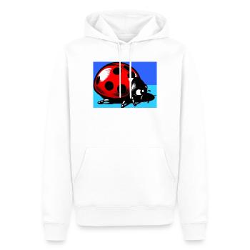 Marienkäfer - Männer Premium Bio Hoodie - Weiß - Vorne - Nico (187cm)