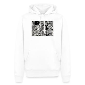 Cassandre et Apollon - Sweat à capuche Premium bio Homme - blanc - Devant - Nico (187cm)