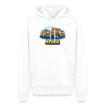 Athens Acropolis Island Illustration - Men’s Premium Organic Hoodie - white - Front - Nico (187cm)
