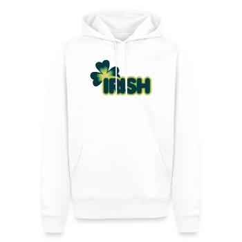 Rétro Shamrock Glow - Sweat à capuche Premium bio Homme - blanc - Devant - Nico (187cm)