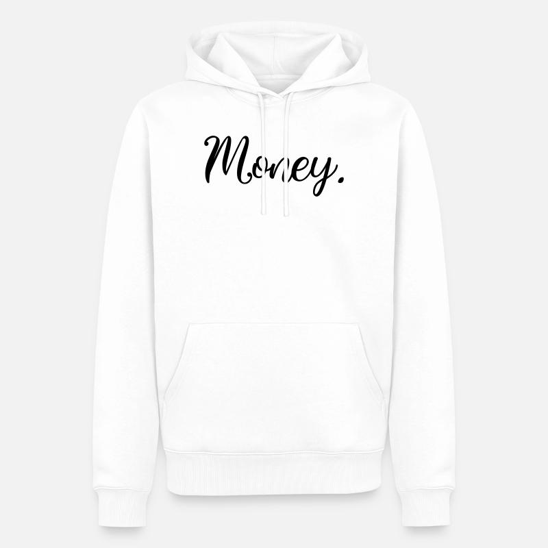 L’argent. Déclaration des hommes féminins - Sweat à capuche Premium bio Homme - blanc