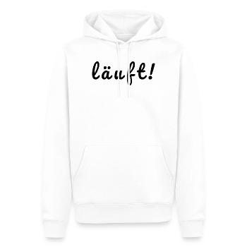 En courant ! - Sweat à capuche Premium bio Homme - blanc - Devant - Nico (187cm)