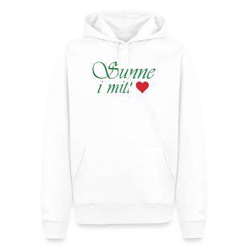 Le soleil dans mon cœur - Sweat à capuche Premium bio Homme - blanc - Devant - Nico (187cm)