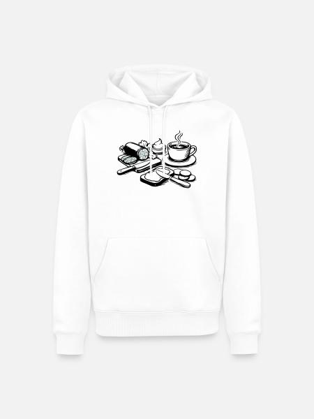 meal - Men’s Premium Organic Hoodie - white