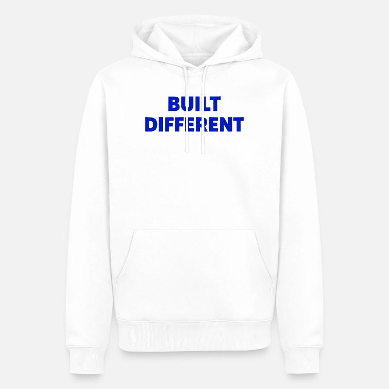Construction d’un style de motivation différent - Sweat à capuche Premium bio Homme - blanc