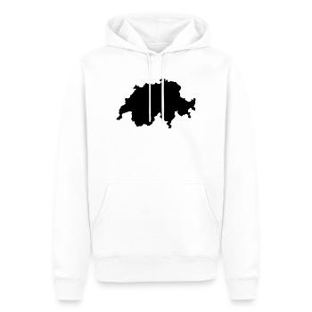 Schweizer Karte - Männer Premium Bio Hoodie - Weiß - Vorne - Nico (187cm)