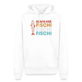 Diction de pêche à la pêche - Sweat à capuche Premium bio Homme - blanc - Devant - Nico (187cm)