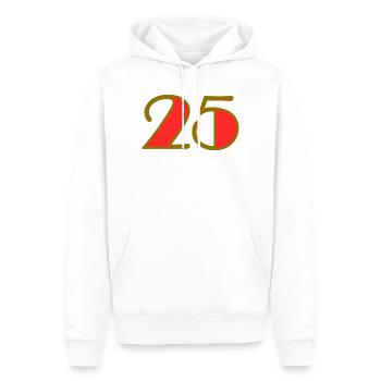 25. 25 YEARS. 25th ANNIVERSARY. 25 YEARS ANNIVERSARY. - Men’s Premium Organic Hoodie - white - Front - Nico (187cm)