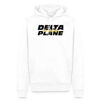 Logo Delta Plane Étoiles d'Excellence - Sweat à capuche Premium bio Homme - blanc - Devant - Nico (187cm)