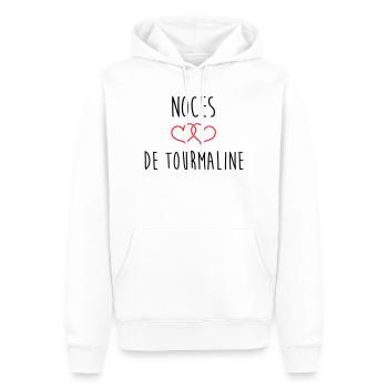 Turmalin-Hochzeit 52 Jahre Ehe - Männer Premium Bio Hoodie - Weiß - Vorne - Nico (187cm)