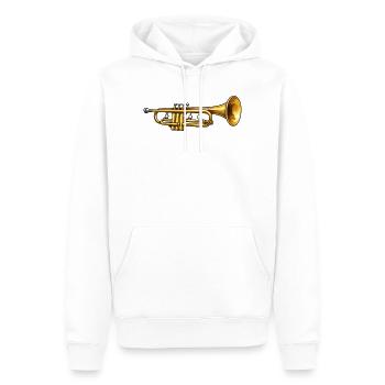 Goldene Trompete Jazz Flair - Männer Premium Bio Hoodie - Weiß - Vorne - Nico (187cm)