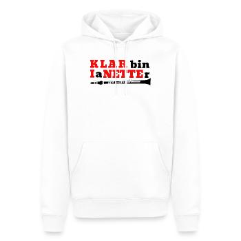 Klarinette - Klar bin I a Netter - Klarinettist - Männer Premium Bio Hoodie - Weiß - Vorne - Nico (187cm)