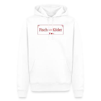 Fisch sucht Köder Vintage Angeln - Männer Premium Bio Hoodie - Weiß - Vorne - Nico (187cm)