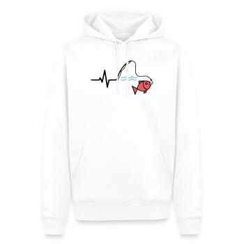 Pulse Fishing Rod Fish Colored - Men’s Premium Organic Hoodie - white - Front - Nico (187cm)