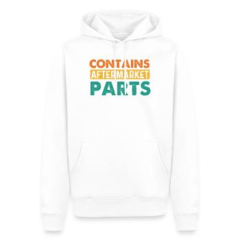 Enthält Aftermarket-Ersatzteile-Chirurgie-Rückgewinnung - Männer Premium Bio Hoodie - Weiß - Vorne - Nico (187cm)