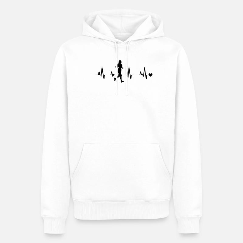 joggen - Männer Premium Bio Hoodie - Weiß