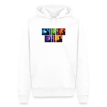 Mehrfachbildschirm Code-Schatten - Männer Premium Bio Hoodie - Weiß - Vorne - Nico (187cm)