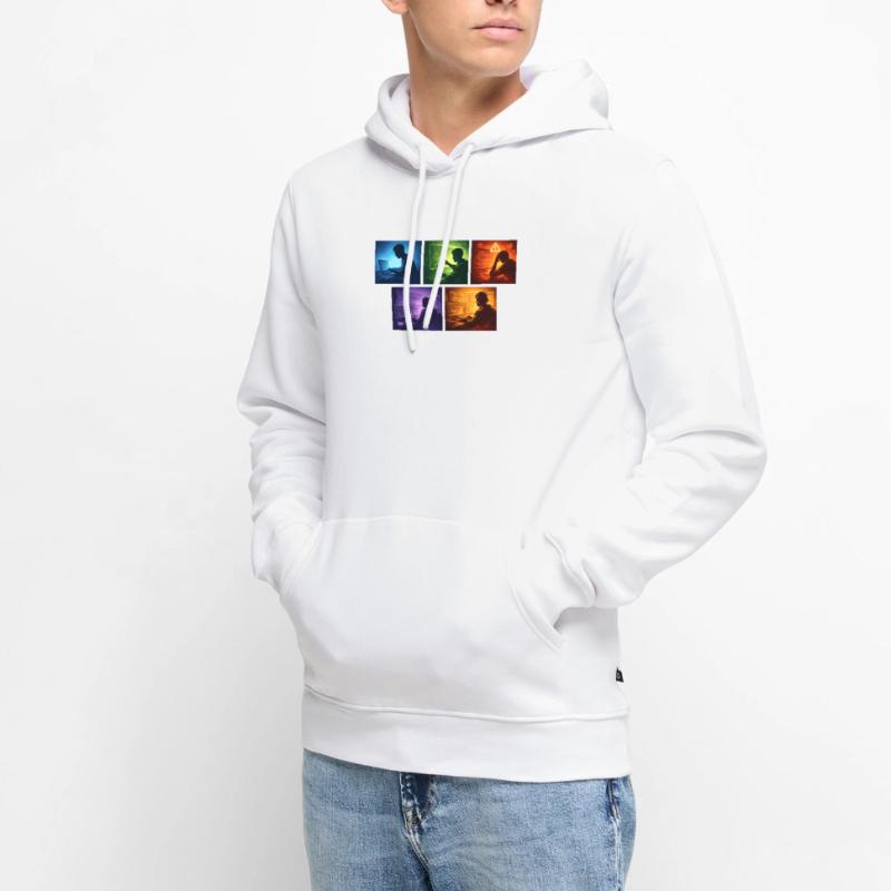 Ombre de code multi-écran Sweat à capuche Premium bio Homme