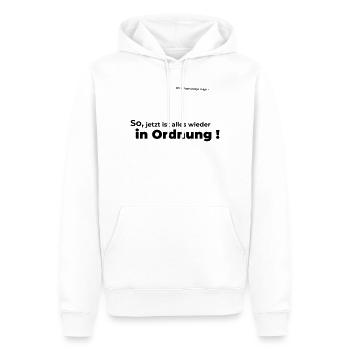 Veuillez m’excuser - Sweat à capuche Premium bio Homme - blanc - Devant - Nico (187cm)