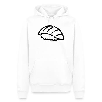 sushi - Sweat à capuche Premium bio Homme - blanc - Devant - Nico (187cm)