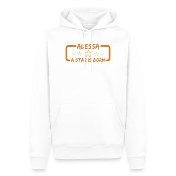 Geschenk Alessa - Männer Premium Bio Hoodie - Weiß - Vorne - Nico (187cm)