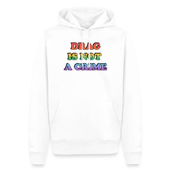 Le drag n’est pas un crime - Sweat à capuche Premium bio Homme - blanc - Devant - Nico (187cm)