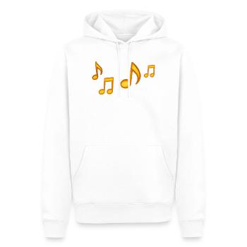 Sonnige Noten Illustration - Männer Premium Bio Hoodie - Weiß - Vorne - Nico (187cm)