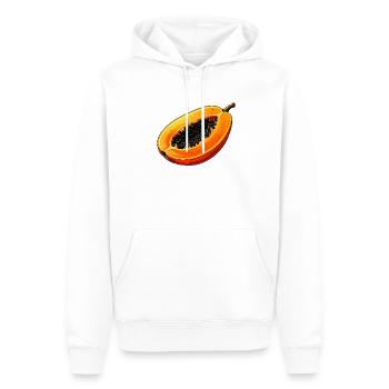 papaye - Sweat à capuche Premium bio Homme - blanc - Devant - Nico (187cm)