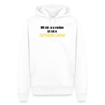 Zeitvergeudung - Männer Premium Bio Hoodie - Weiß - Vorne - Nico (187cm)