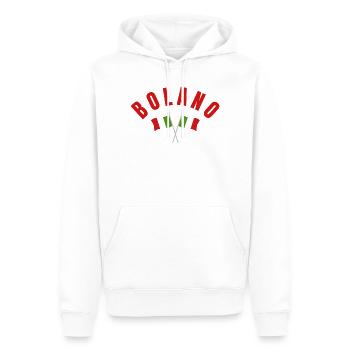 Drapeaux italiens Bolano - Sweat à capuche Premium bio Homme - blanc - Devant - Nico (187cm)