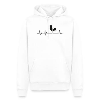 Chickens Fans - - Rooster - Chicks - Men’s Premium Organic Hoodie - white - Front - Nico (187cm)