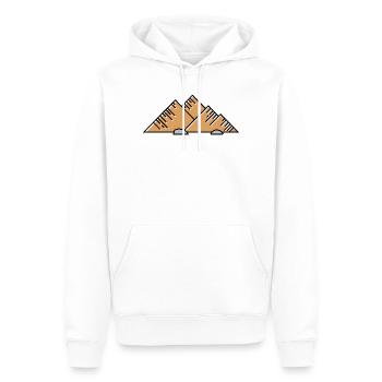Berge Mountains icon - Männer Premium Bio Hoodie - Weiß - Vorne - Nico (187cm)