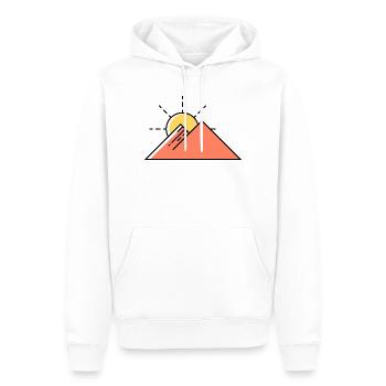Berge Sonne Natur - Männer Premium Bio Hoodie - Weiß - Vorne - Nico (187cm)