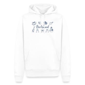 Mariage de la Brigade de la Mariée avec un nœud de la Mariée - Sweat à capuche Premium bio Homme - blanc - Devant - Nico (187cm)
