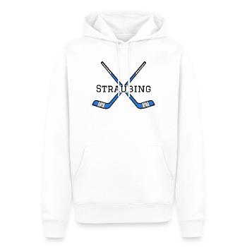 Eishockey Straubing - Männer Premium Bio Hoodie - Weiß - Vorne - Nico (187cm)