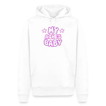 Cadeau pour Agnès - Sweat à capuche Premium bio Homme - blanc - Devant - Nico (187cm)