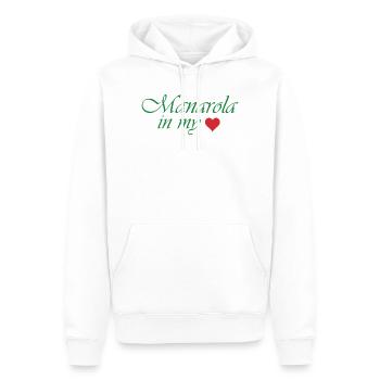 Manarola in meinem Herzen - Männer Premium Bio Hoodie - Weiß - Vorne - Nico (187cm)