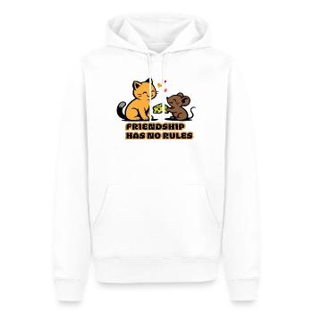 Freundschaft Ohne Regeln Katze Maus - Männer Premium Bio Hoodie - Weiß - Vorne - Nico (187cm)