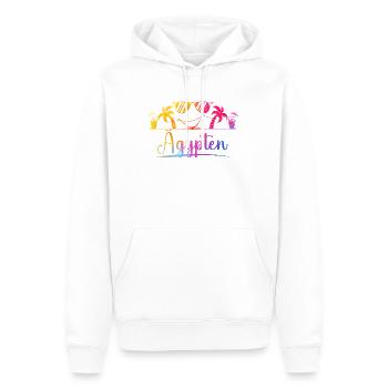 Palmiers tropicaux de plage d’Égypte - Sweat à capuche Premium bio Homme - blanc - Devant - Nico (187cm)
