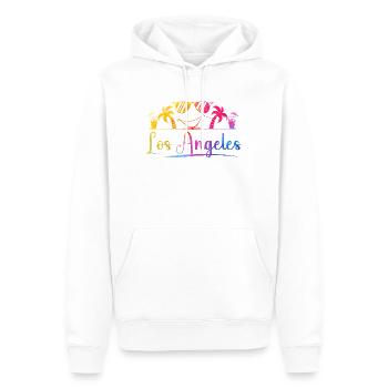 Palmiers de Los Angeles - Sweat à capuche Premium bio Homme - blanc - Devant - Nico (187cm)