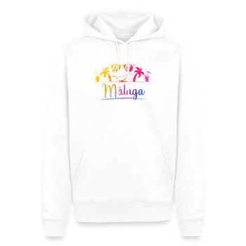Lunettes de soleil palmier tropicales de Málaga - Sweat à capuche Premium bio Homme - blanc - Devant - Nico (187cm)