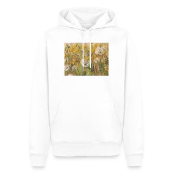 Summer Dandelion Meadow Painting - Men’s Premium Organic Hoodie - white - Front - Nico (187cm)