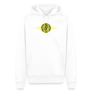 Symbole du houblon - Sweat à capuche Premium bio Homme - blanc - Devant - Nico (187cm)