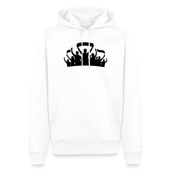 Fans Gruppe Silhouette - Männer Premium Bio Hoodie - Weiß - Vorne - Nico (187cm)