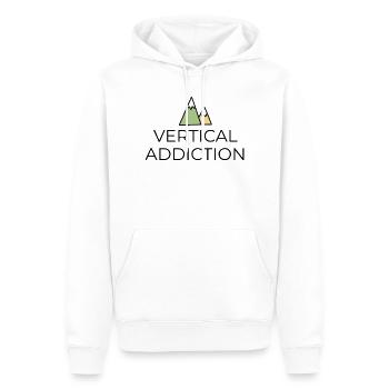 Addiction verticale - Conception avec des sommets montagneux - Sweat à capuche Premium bio Homme - blanc - Devant - Nico (187cm)