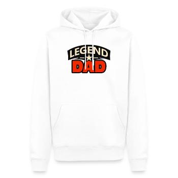 Legend dad – Funny Father Design - Men’s Premium Organic Hoodie - white - Front - Nico (187cm)