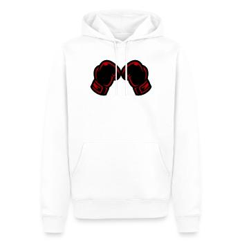 Boxing Gloves Icon Logo - Men’s Premium Organic Hoodie - white - Front - Nico (187cm)