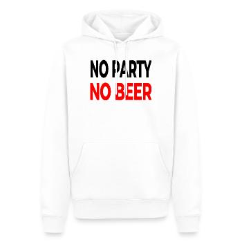 Parti - Sweat à capuche Premium bio Homme - blanc - Devant - Nico (187cm)